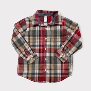 Gymboree Holiday Plaid Button Up Shirt